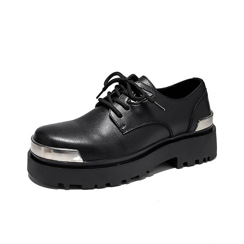 KACHILANG Synthetic Leather Casual Shoes Men's Black