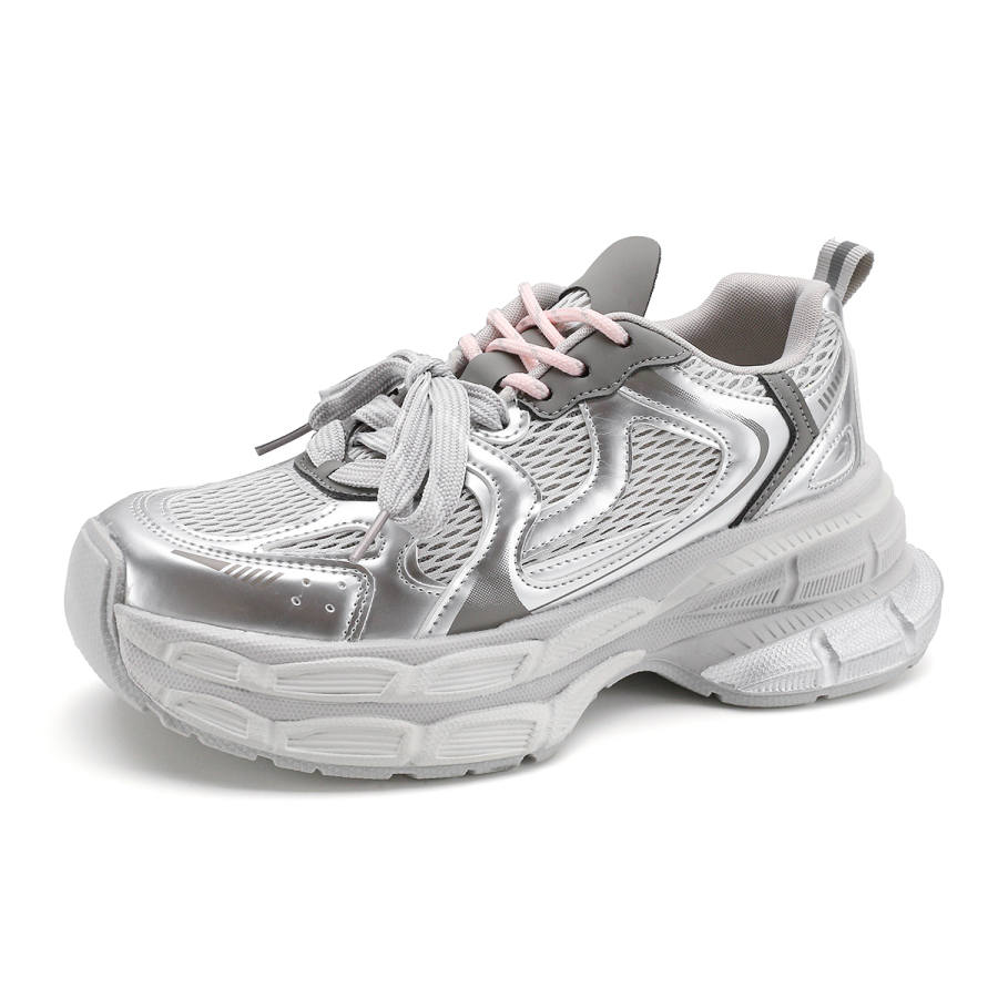 Marino Orlandi FOXER x Marino Orlandi Height Increasing Balance Lightweight Low top Chunky Sneakers Women's Silver