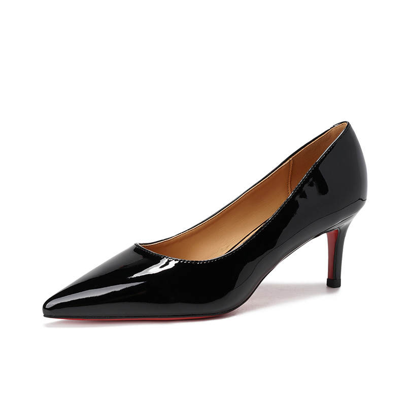 QITUMAUL Pu Slim Heel High Heels Women's