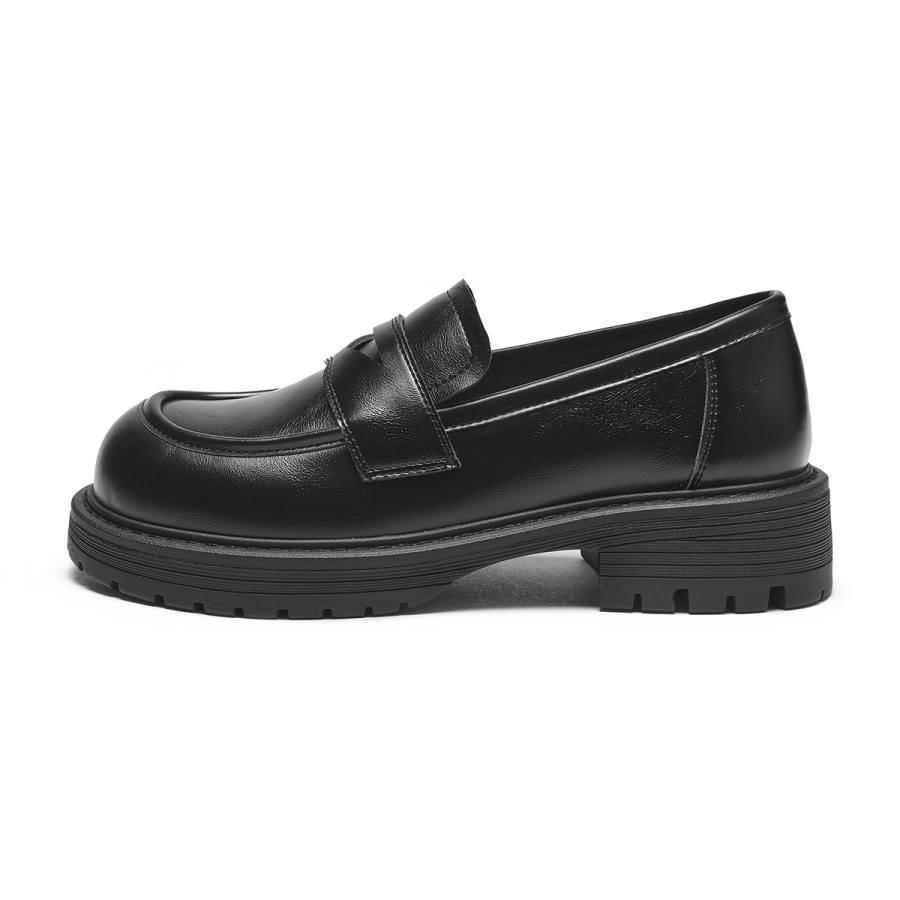 Hotwind Synthetic Leather Loafers 4cm Women's