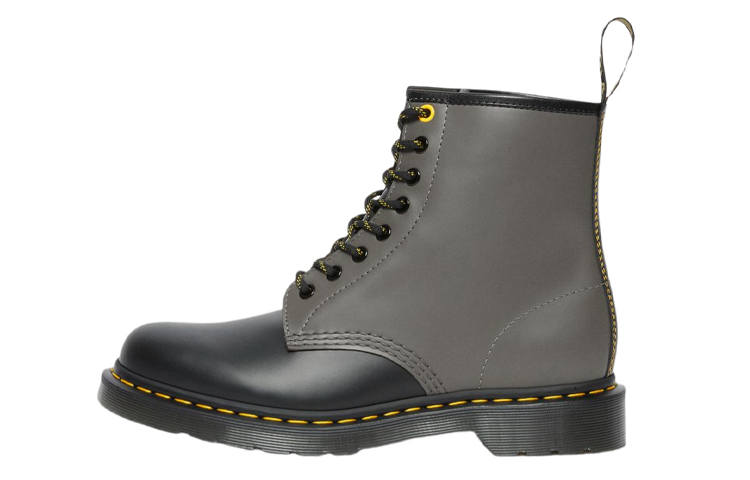 Dr.Martens Dr.Martens 1460 SMOOTH Leather Short Combat Boots Unisex Gray Black