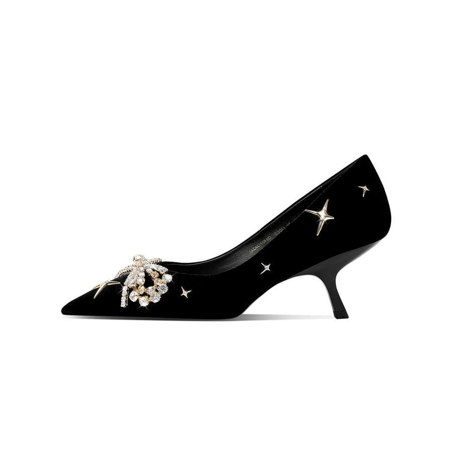 Hoov Suede Slim Heel High Heels 6.5cm Women's