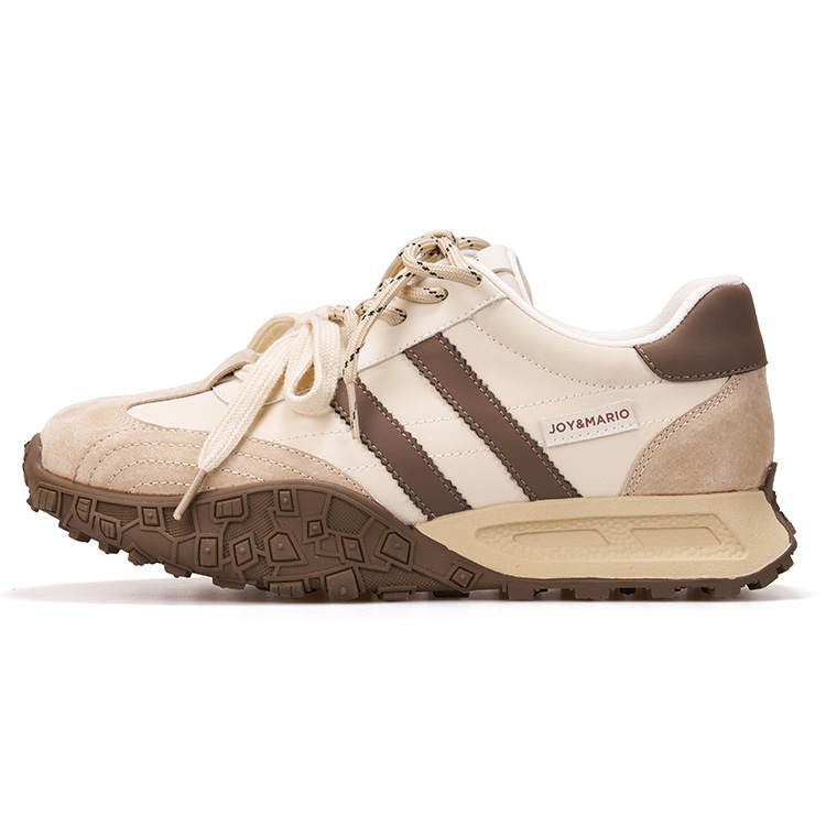 Joy&Mario Synthetic Leather Low top Casual Shoes Women's Beige
