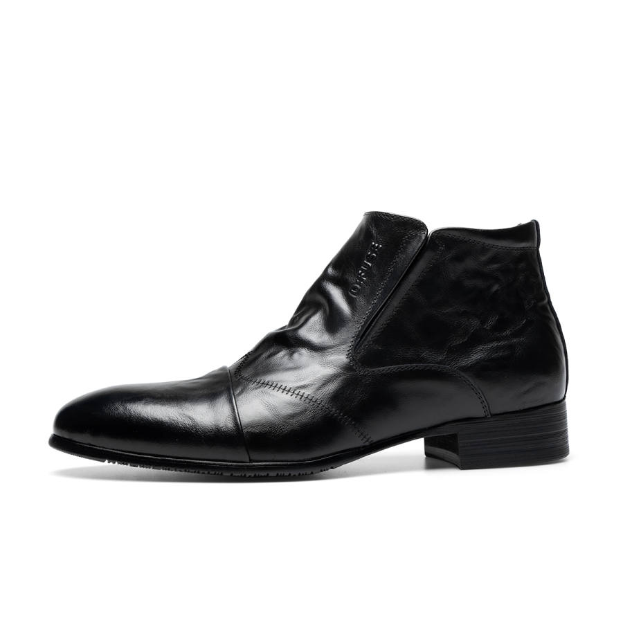 D:FUSE SCANDINAVIA D FUSE SCANDINAVIA Cow Leather Ankle Boots Men's Black