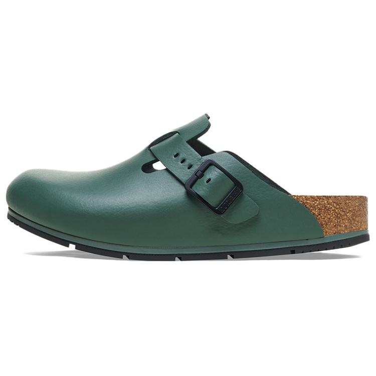 Birkenstock Boston Closed Toe Slippers Unisex Green Regular