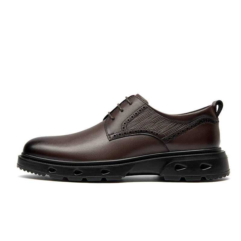 Montagut Casual Leather Shoes Men's Low Top Brown/Black