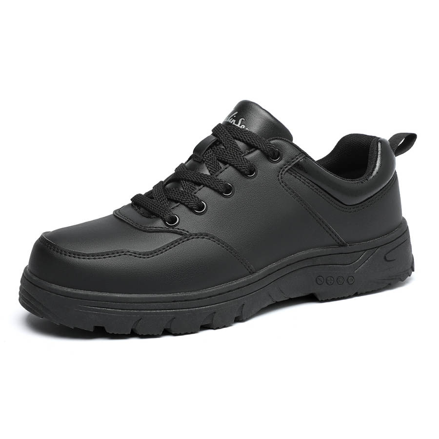 Mulinsen Artificial Leather Wear resistant And Lightweight Low top Casual Shoes Men's Black