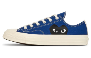 CDG Play x Converse Canvas Low top Skateboard Shoes Men's Blue