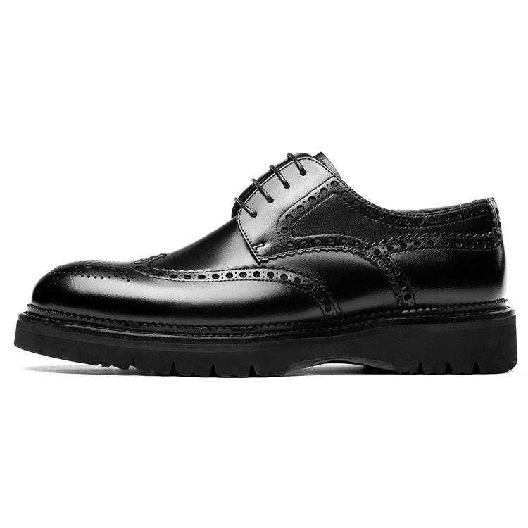 LAORENTOU Dress Shoes Men's Low Top Black, Burgundy