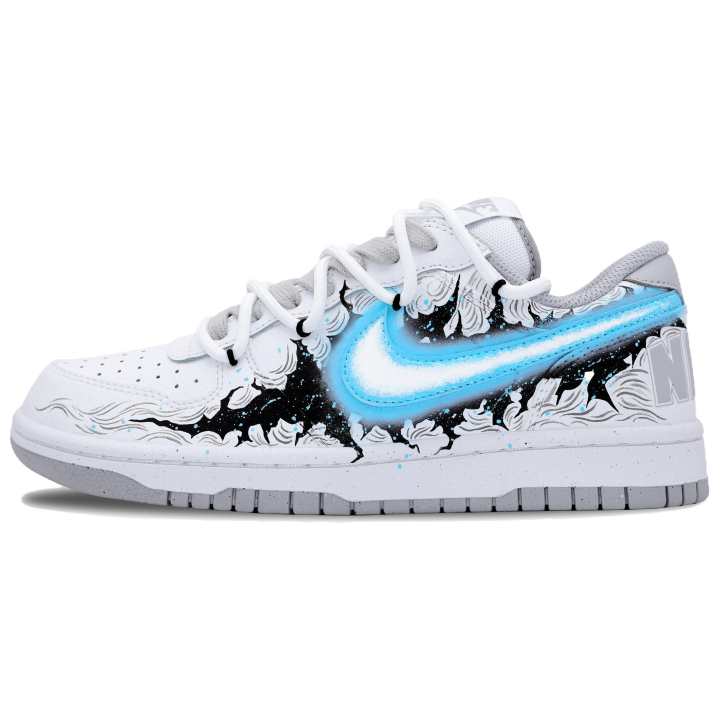 Nike Nike Big Low Lu Rayquaza Star Crack Thermal Abrasion Resistant Low top Skateboard Shoes Men's Blue White