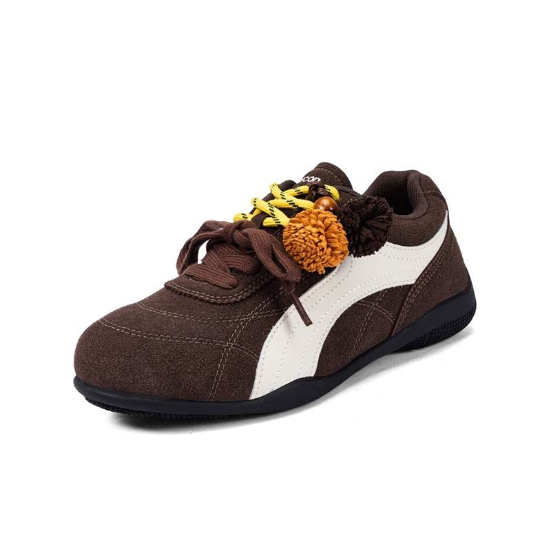 YEARCON Casual Shoes Women's Low Top Coffee/Crimson/Chestnut Brown