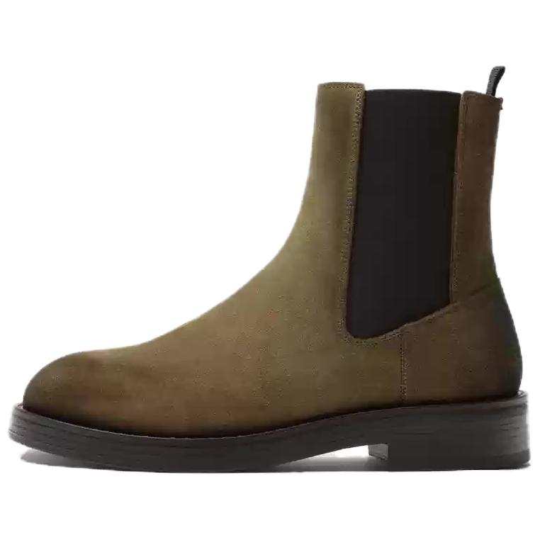 ZARA Cow Leather Short Chelsea Boots Men's