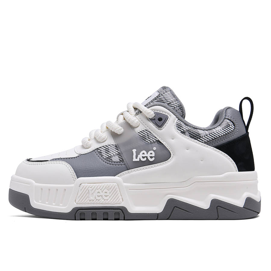 Lee Puffy Shoes, Trendy Platform Vintage Versatile Synthetic Leather, Split Cow Leather Low top Skateboard Shoes Men's