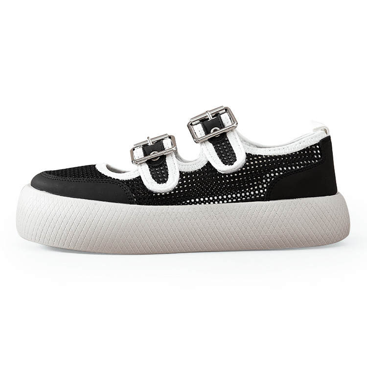 Joy&Mario Cow Split Leather Breathable Low top Casual Shoes Women's