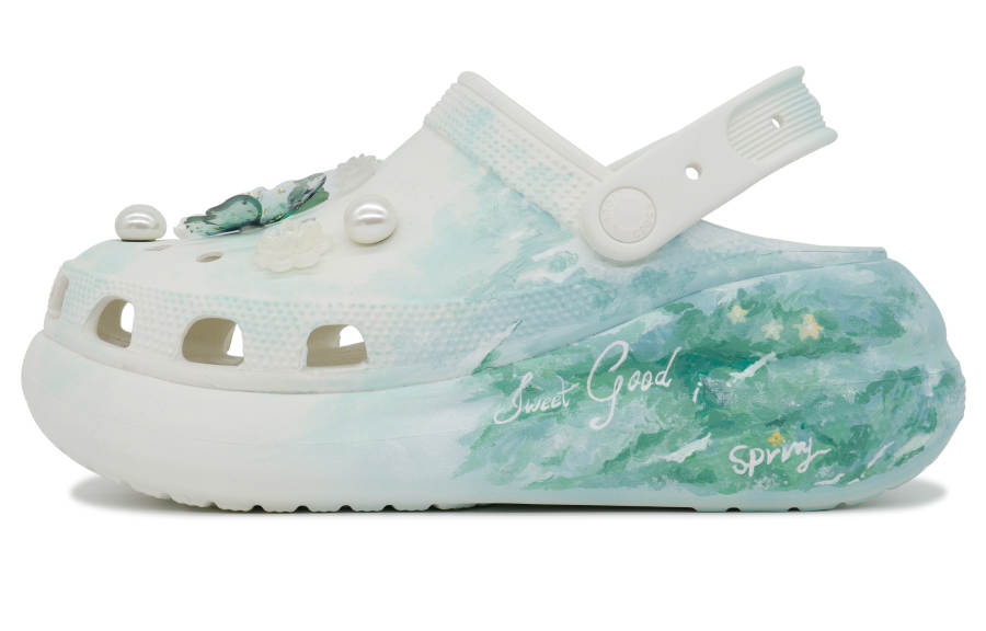 Crocs Crocs Crush Clog Ninth Inning Manufacturing, Annie Forest Clogs Unisex Green White