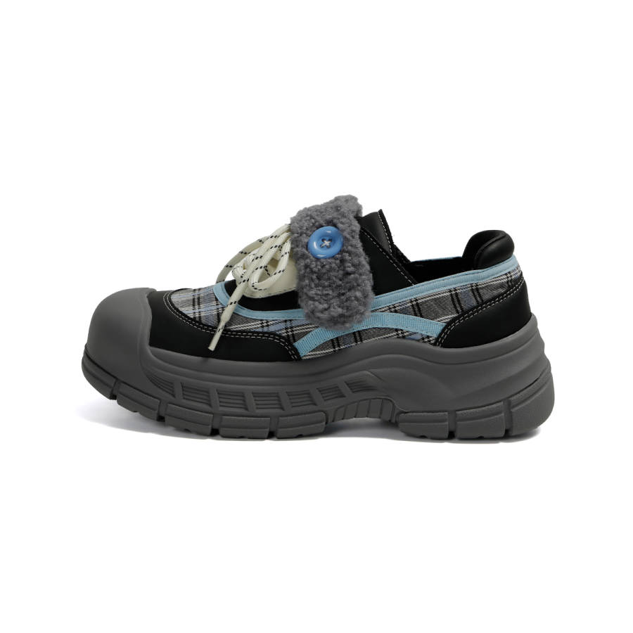 BOJUEMAO Cow Split Leather Low top Casual Shoes Women's