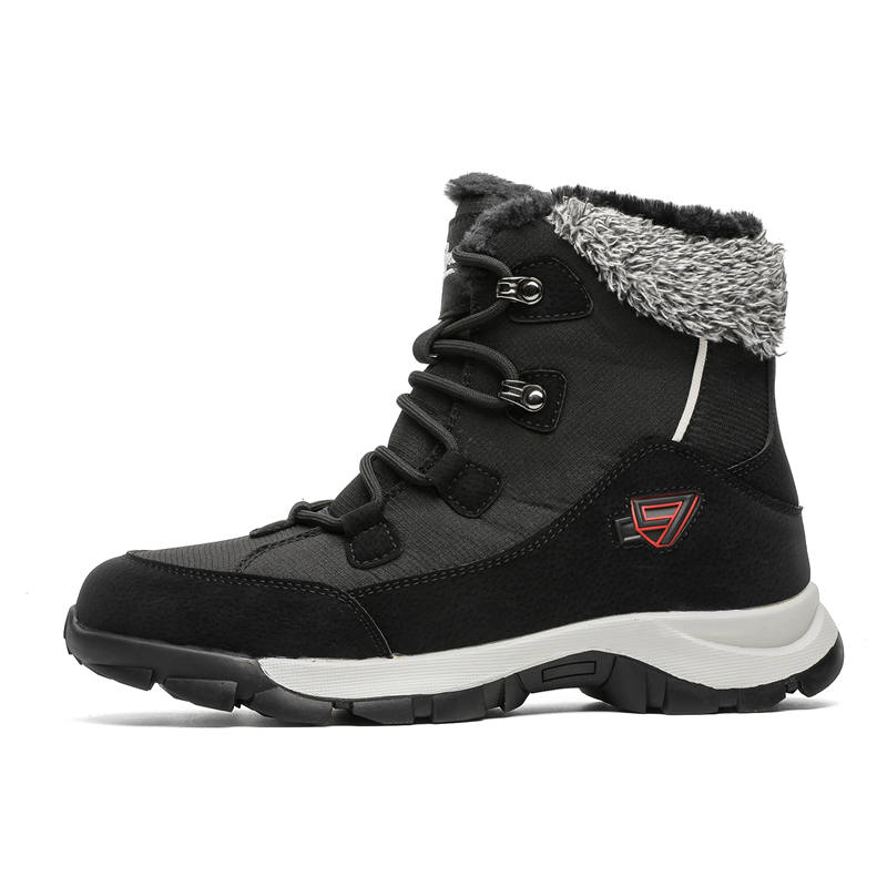 DAISHUTOU Microfiber Leather Thermal Fleece Lined For Warmth, Comfortable Fashion Short Snow Boots Unisex