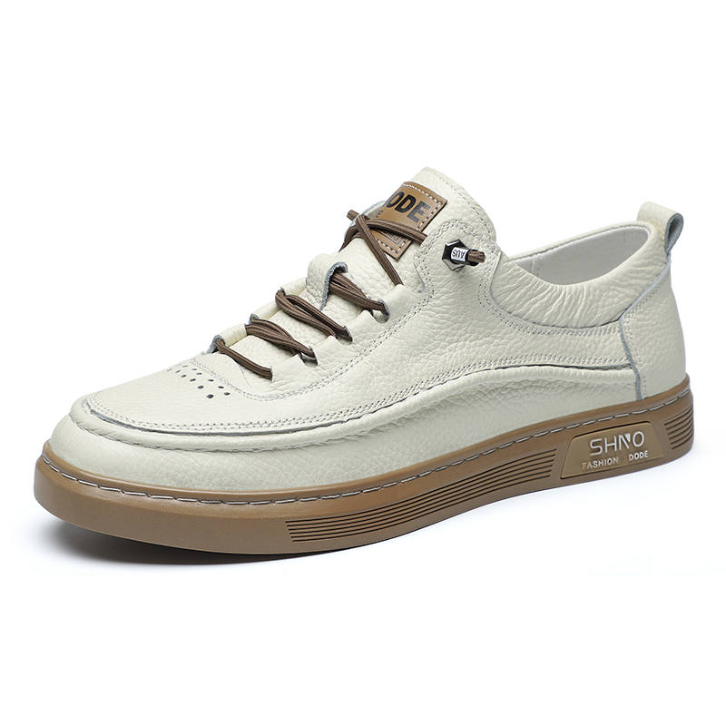 KACHILANG Cow Leather Low top Skateboard Shoes Men's