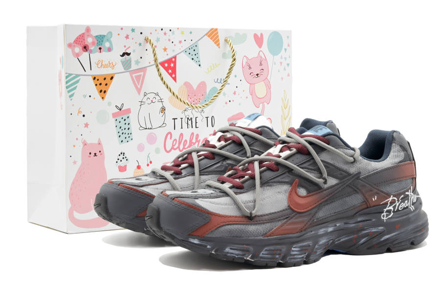 Nike Nike Initiator Abrasion Resistant Low top Running Shoes Unisex Gray Red