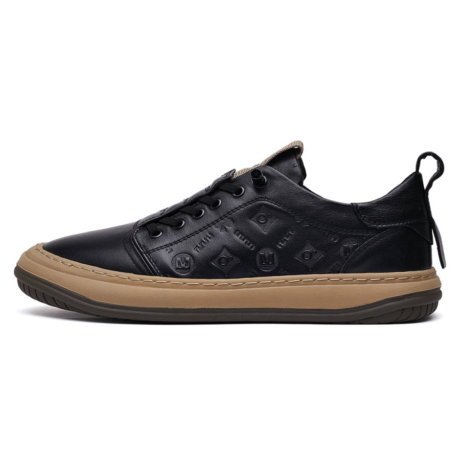 HUITE Men's Casual Shoes Men's Low Top Black