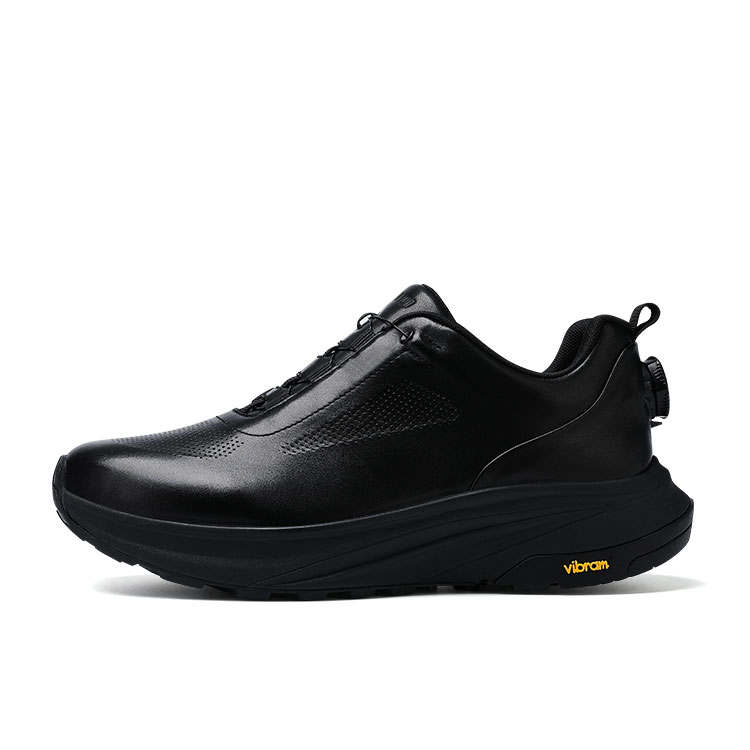U7 Top Grain Cow Leather Low top Casual Shoes Men's Black