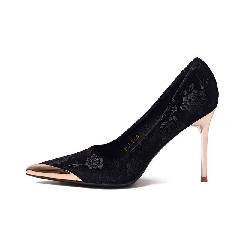 YAFEI XUANYU Suede Slim Heel High Heels 10cm Women's