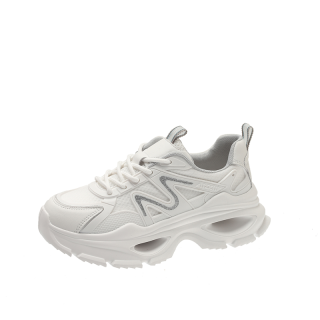 ANNAI Chunky Sneakers Women's Low Top Ecru/White