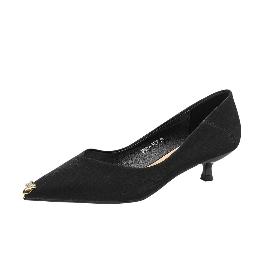 GUDIANFENGDU Pu Slim Heel High Heels 3.5cm Women's