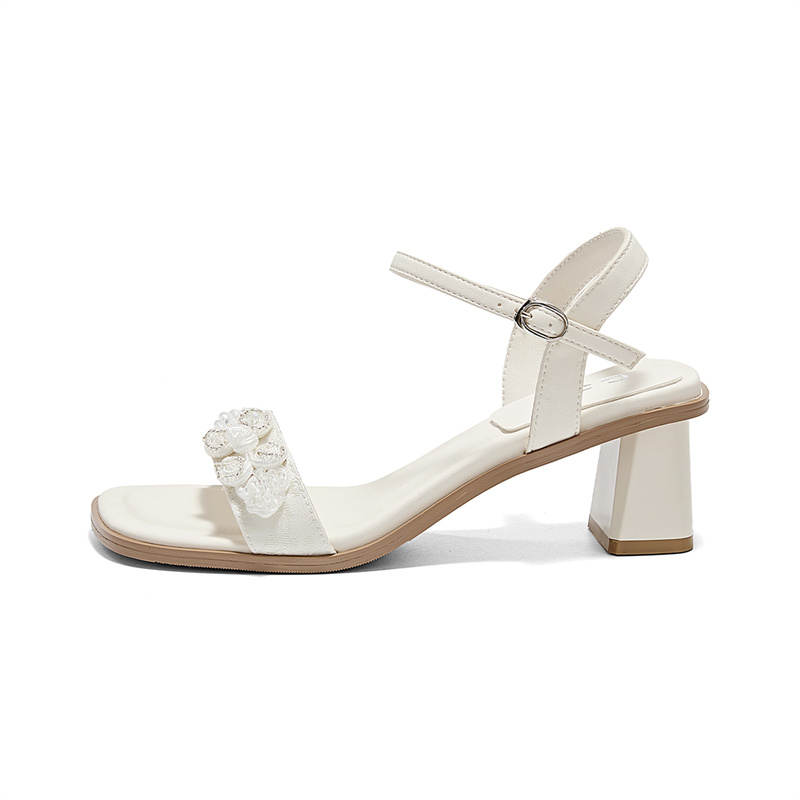 JOSINY Textile, Synthetic Leather One Strap Sandals 6.5cm Women's