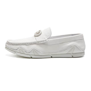 KAIMALONG Cow Leather Loafers Men's White