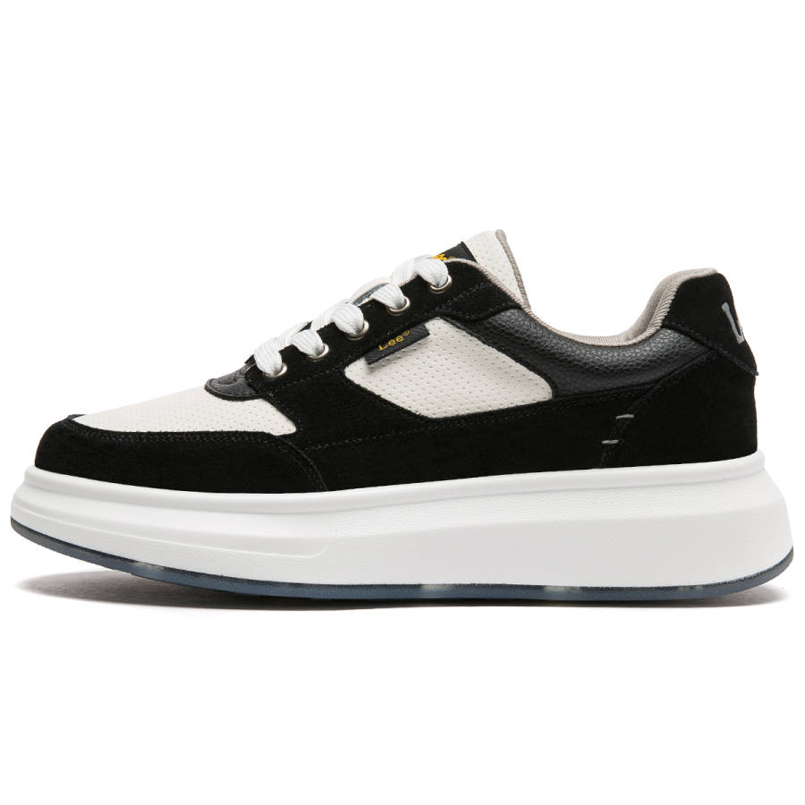 Lee Lee Cow Split Leather Breathable Height Increasing Low top Skateboard Shoes Men's