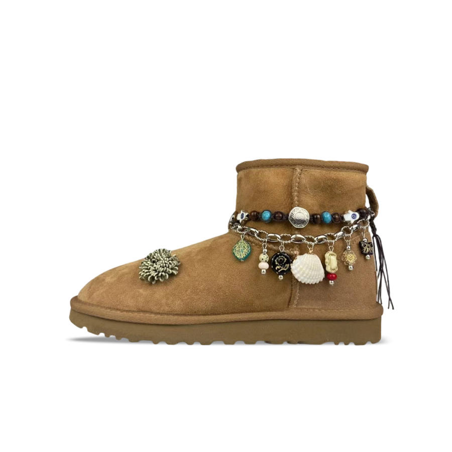 UGG UGG CLASSIC MINI Sheepskin Short Snow Boots Women's Brown
