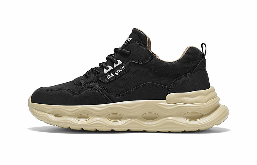 HLA Casual Shoes Men's Low Top Black, Khaki, Earth Yellow