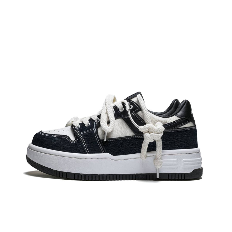 HACKBUTEER Low top Skateboard Shoes Men's Black