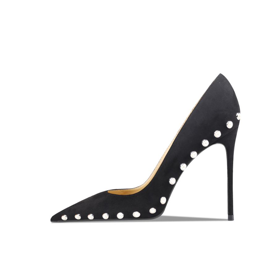 Suyymakk Suede High Heels Women's Black