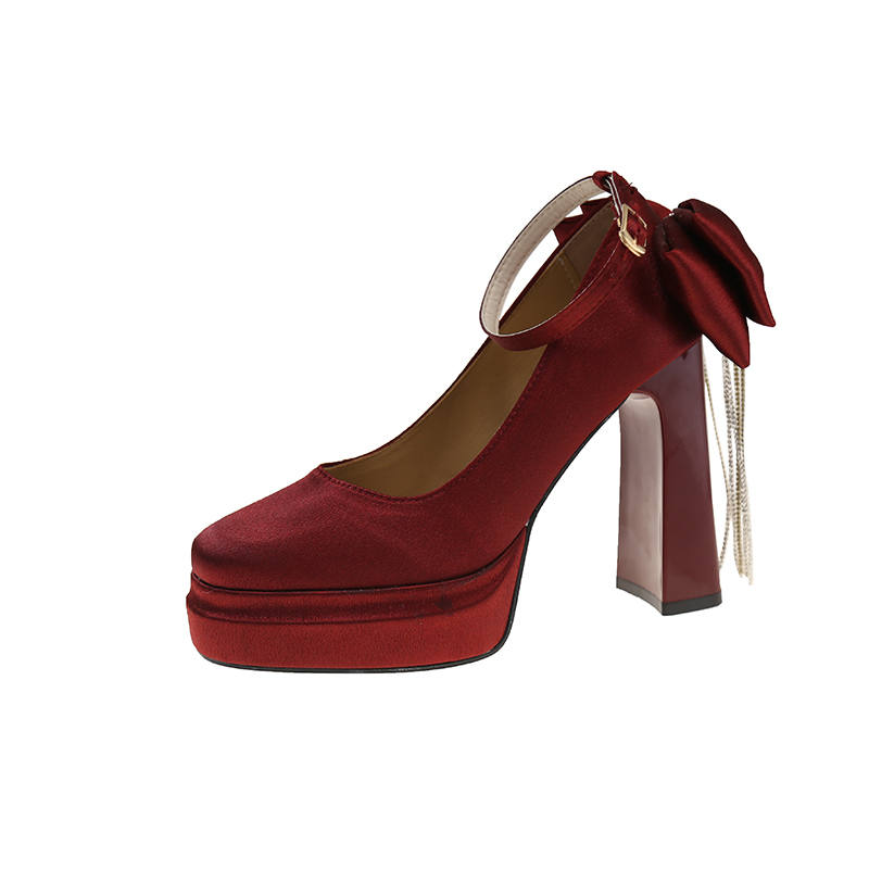 DAWEIJIA Pu Chunky Heel High Heels Women's Gift Box Set