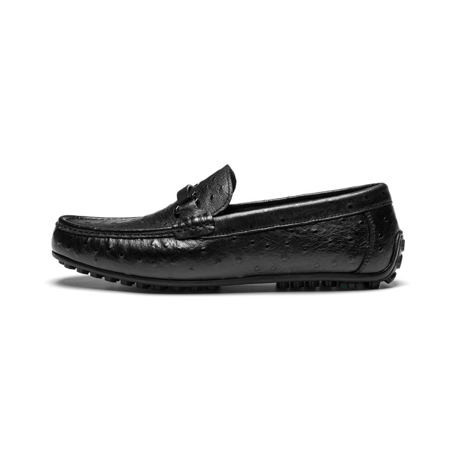 J.BENATO Sheepskin Gommino Loafers Men's Black
