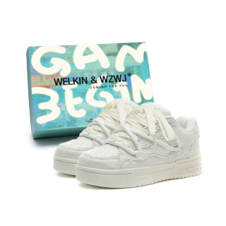 WELKIN&WZWJ Slip Resistant Height Increasing Slip Resistant Height Increasing Low top Skateboard Shoes Unisex
