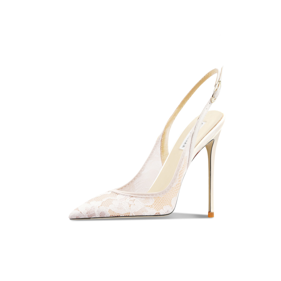 Suyymakk Slim Heel High Heels Women's White