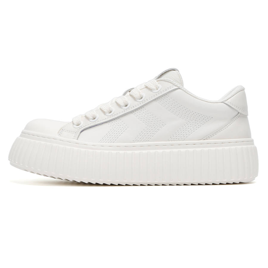 KAIMALONG Cow Leather Abrasion Resistant Lightweight Wear resistant And Lightweight Low top Casual Shoes Men's White