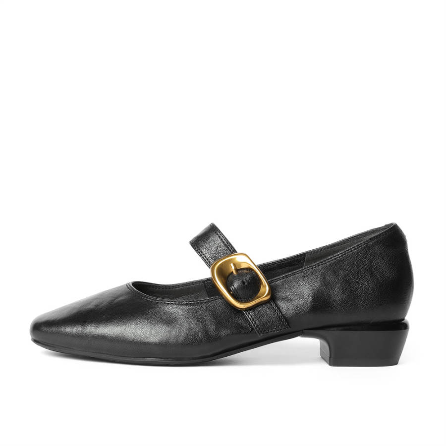 Senda Mary Jane Shoes Women's Ecru, Brown, Black
