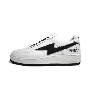 DIARYSAY Cow Leather Low top Skateboard Shoes Unisex Black White