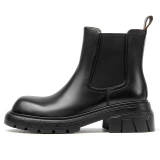 Beau Today Top Grain Cow Leather Short Chelsea Boots 5.4cm Women's