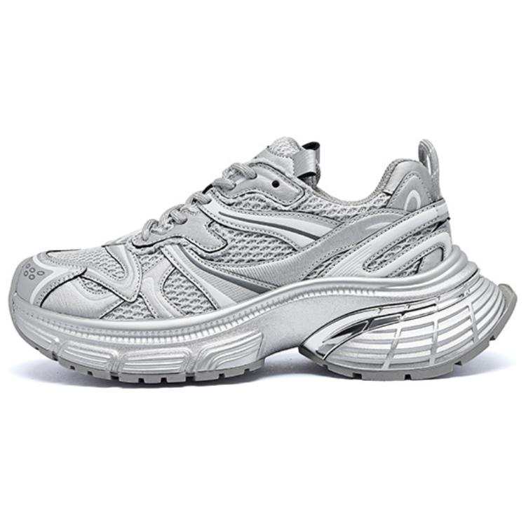 AGSDON Artificial Leather Height Increasing Height Increasing Low top Chunky Sneakers 5cm Women's