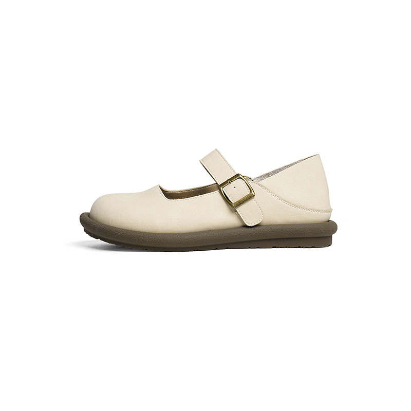 RED DRAGONFLY Cow Split Leather Flat Mary Jane Shoes Women's