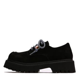 OICIRCLE Cow Suede Casual Shoes Women's Black