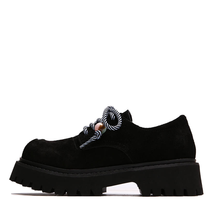 OICIRCLE Cow Suede Casual Shoes Women's Black