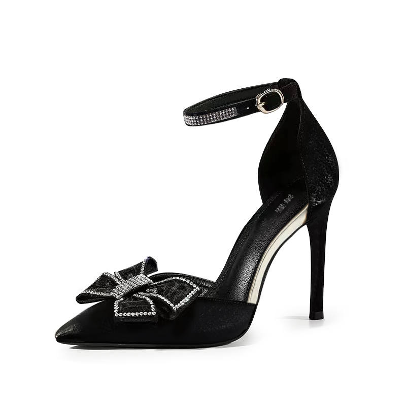 TAOLEI Pu Slim Heel High Heels Women's Black