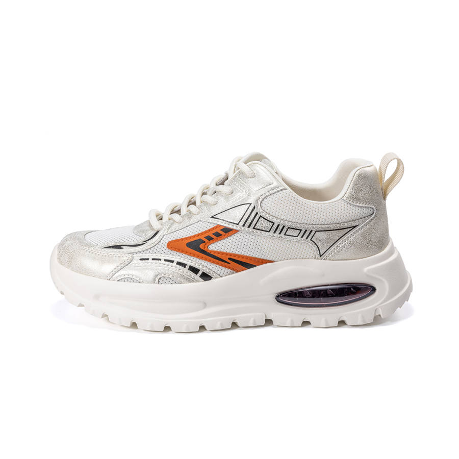 AQUASCUTUM Fabric Low top Casual Shoes Men's Silver White