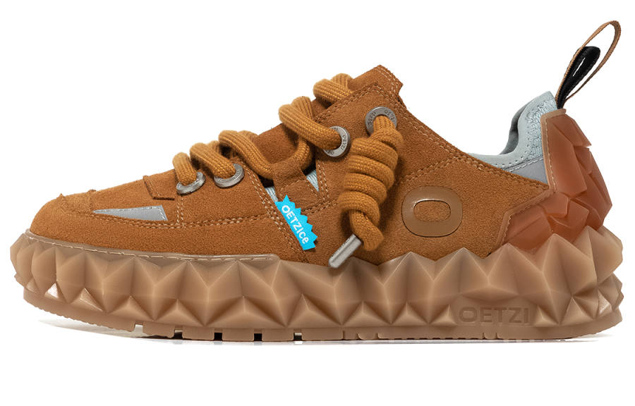 OETZI Low top Skateboard Shoes Unisex Brown